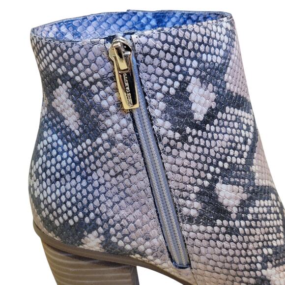 Vince Camuto Grasem Snakeskin Western Boots Pointed Toe Tan Gray 7M Boho NWT - Picture 6 of 13